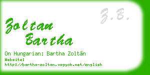 zoltan bartha business card